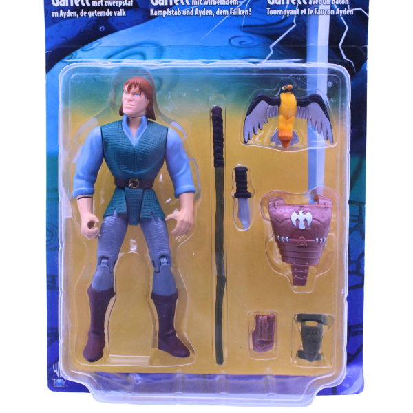 Garrett Actionfigur – Quest for Camelot (Hasbro 1998) OVP mit Ayden & Kampfstab
